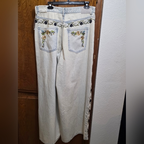 NWT WE THE FREE Mi Amore Wide-Leg Jeans Size 31 - Picture 11 of 13